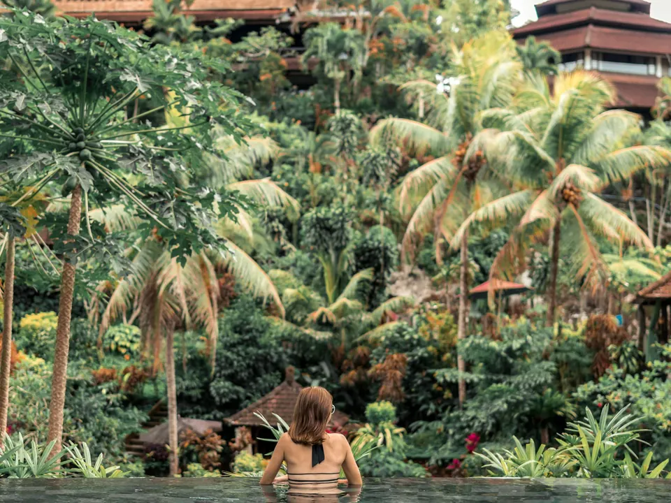 Infinity pool overlooking the Ubud jungle
